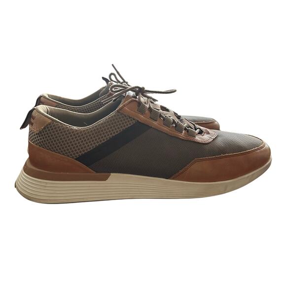 Wolf and Shepherd Men's Crossover Victory Trainer Italian Leather Mesh Shoes - Picture 4 of 15